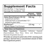 NusaPure OSHA Root Extract 150 mg per Vegan Caps - 150 Count (10:1 Extract, Non-GMO, Vegan, Bioperine) Ligusticum Porteri