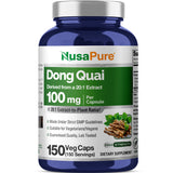 NusaPure Dong Quai with Angelica Sinensis Root 100mg Extract 20:1 - Suitable for Vegetarian/Vegan, Non- GMO - 2000 mg - 150 Capsules