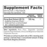 NusaPure Dong Quai with Angelica Sinensis Root 100mg Extract 20:1 - Suitable for Vegetarian/Vegan, Non- GMO - 2000 mg - 150 Capsules