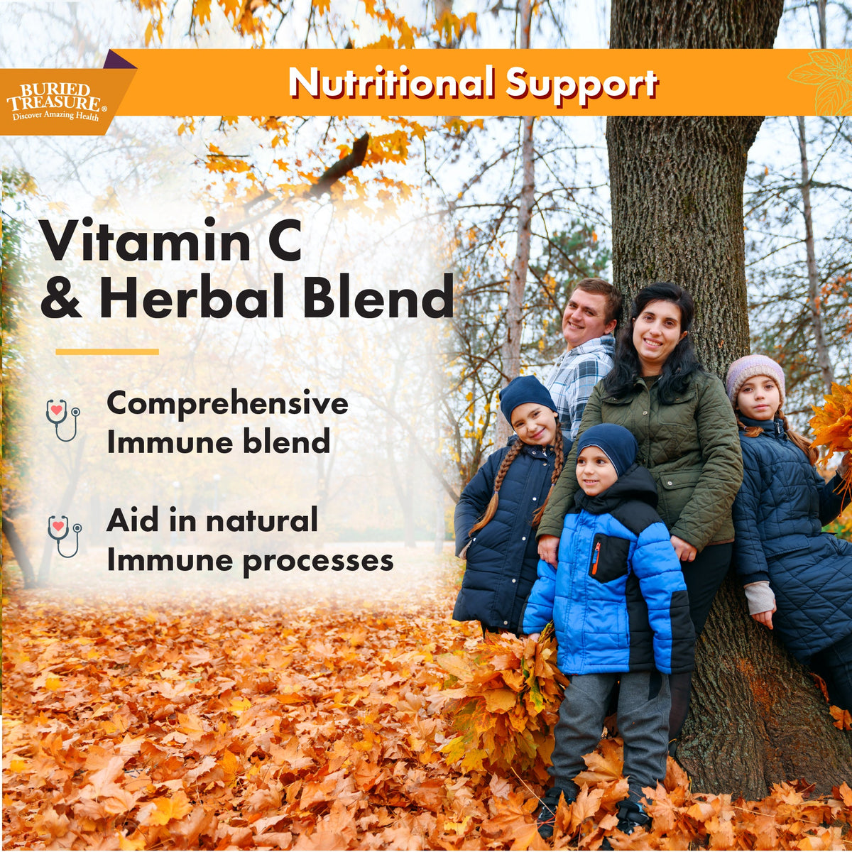 Buried Treasure Liquid Nutrients®  Adult Daily Immune Wellness – Liquid Supplement with Vitamin C and Antioxidants