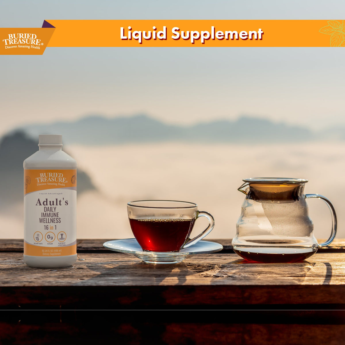 Buried Treasure Liquid Nutrients®  Adult Daily Immune Wellness – Liquid Supplement with Vitamin C and Antioxidants