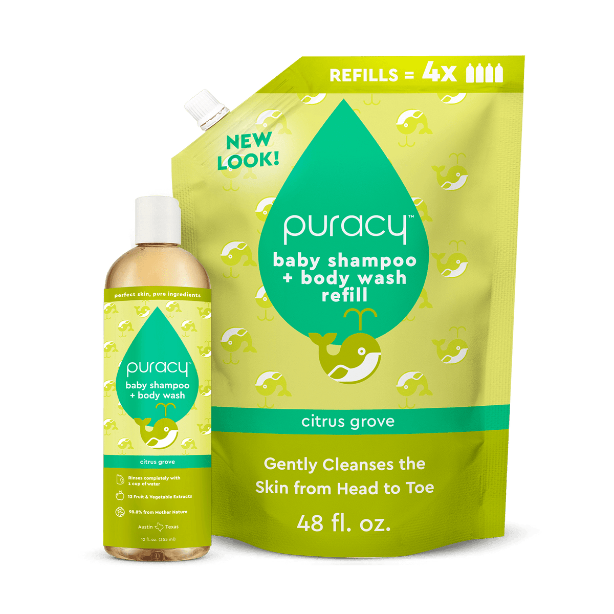 Puracy Baby Shampoo & Body Wash (Tear-Free)