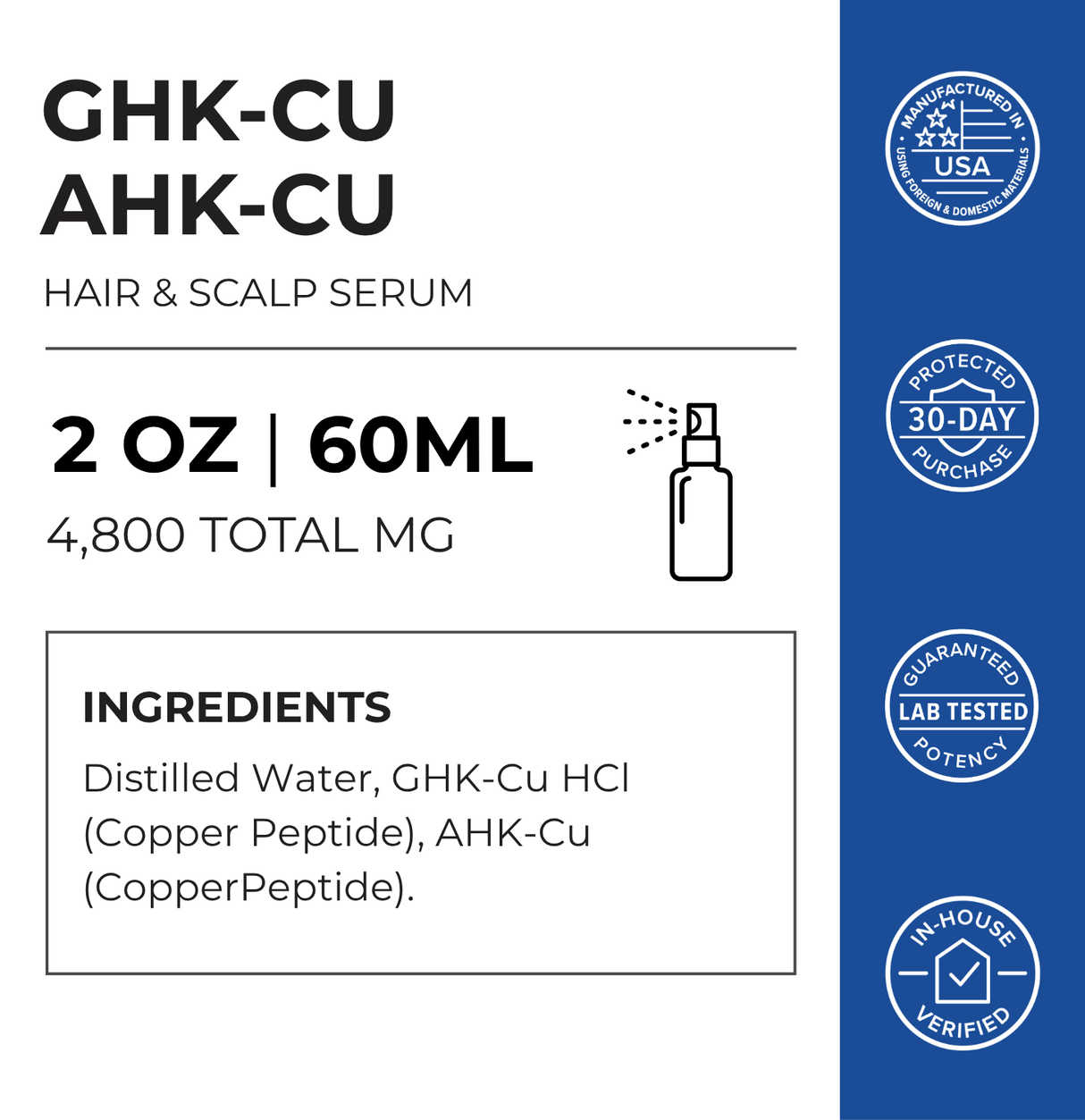 AHK-CU + GHK-CU Hair Serum Pro