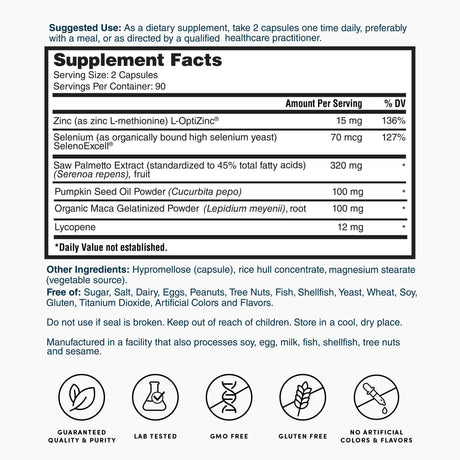 Nature's Lab Prostate Formula - 180 Capsules