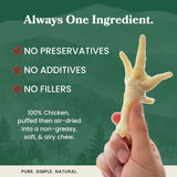Puffed Chicken Feet - Dog Treats