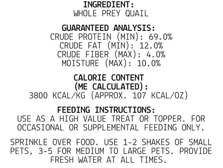 Freeze-Dried Quail Complete Topper