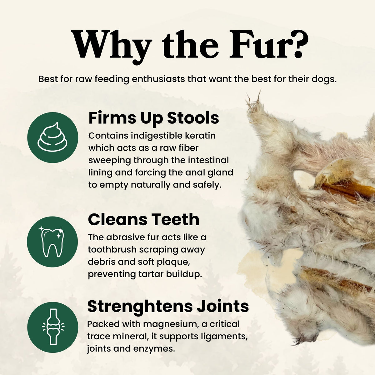 Rabbit Skin with Hair - Dog Treats