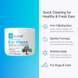 SensoVet Ear Wipes for Dogs & Cats - 100 Wipes