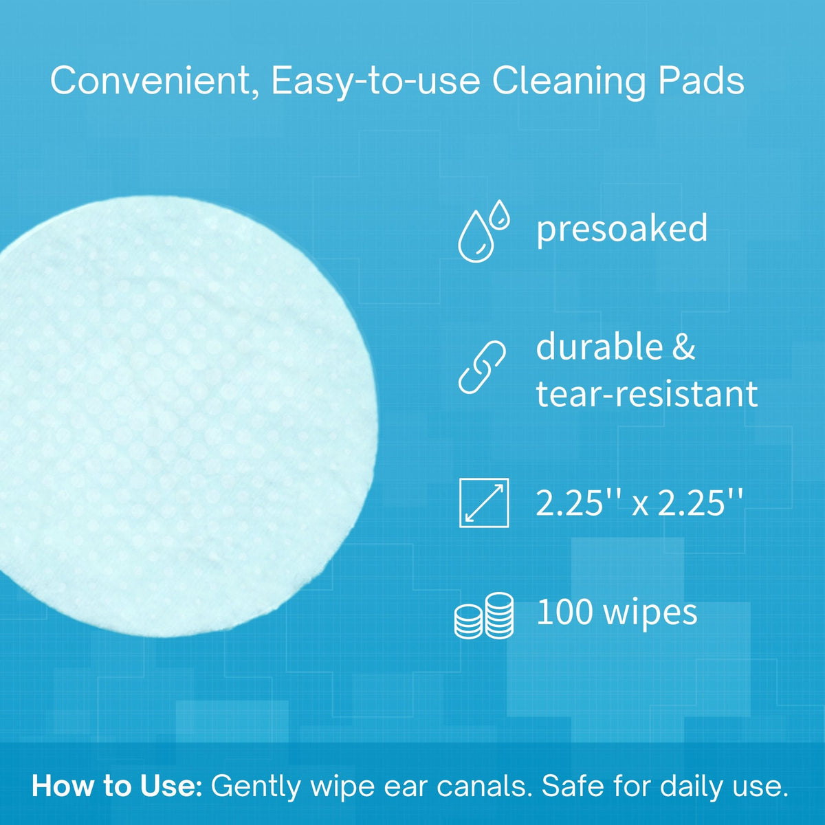 SensoVet Ear Wipes for Dogs & Cats - 100 Wipes
