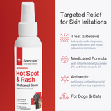 Antiseptic Hot Spot & Rash Spray for Dogs & Cats - 8oz