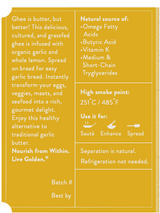 Ahara Rasa Grass-Fed Lemon & Garlic Ghee | Ahara Rasa