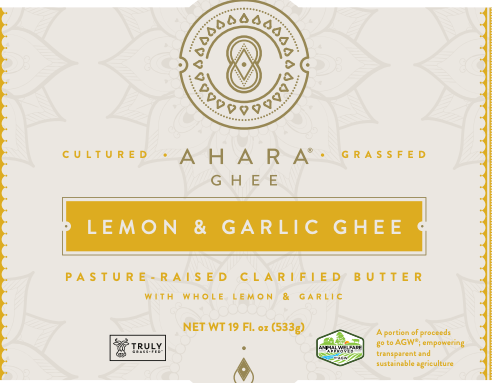 Ahara Rasa Grass-Fed Lemon & Garlic Ghee | Ahara Rasa