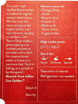 Ahara Rasa Grass-Fed Bacon Ghee | Ahara Rasa