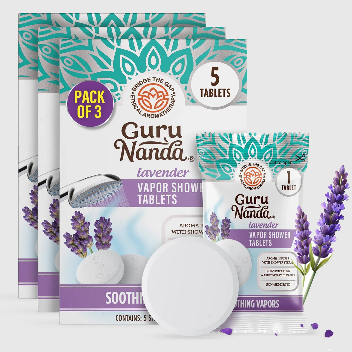 Lavender Vapor Shower Tablets - 15 Count (3 Pack)