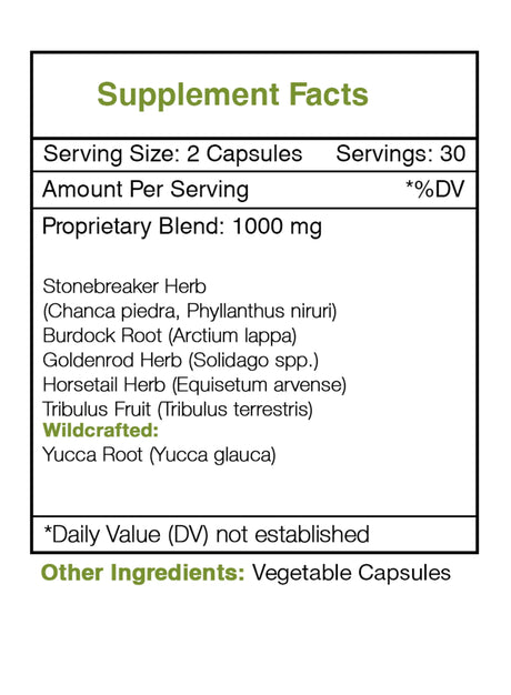 Secrets of the Tribe Stone Breaker Blend Capsules - Kidney Function Support