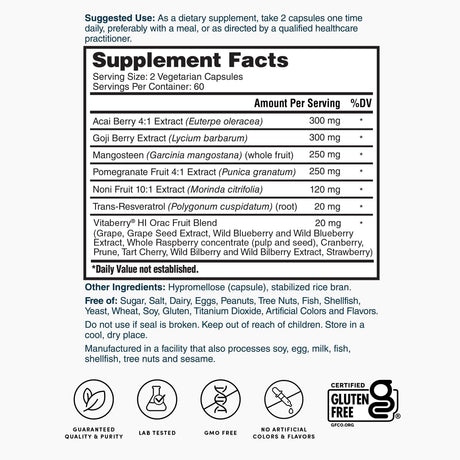 Nature’s Lab Super Antioxidant Support - 120 capsules