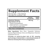 NusaPure American Ginseng 10:1 Extract, 500 mg - 200 Veggie Capsules (Vegetarian, Non-GMO, Vegan)