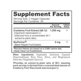 NusaPure Cranberry 1,200 mg 180 Veg Caps (Bioperine, Non-GMO, Vegan)