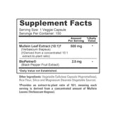 NusaPure Mullein Leaf Capsules 10:1 Extract, 500 mg per Veggie Caps - 150 Count - Verbascum Thapsus (Non-GMO, Vegan) Dietary Supplement