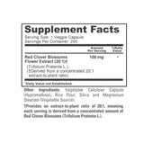 NusaPure Red Clover Blossoms 20:1 Extract, 100 mg 200 Veg Capsules Trifolium Pratente L. Suitable for Vegetarians/Vegan Non GMO Dietary Supplement