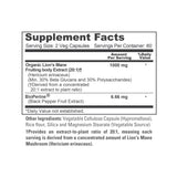 NusaPure Lions Mane 20:1 Extract 1000mg - Made with Organic Lion`s Mane, Bioperine - 30% Polysaccharides - 120 Veggie Caps. Non-GMO, Gluten Free