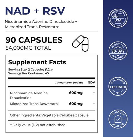NAD + Resveratrol Capsules