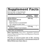 NusaPure White Willow Bark 20:1 Extract, 200 mg, 200 Veggie Capsules, Max Strength, (Non-GMO, Vegan)