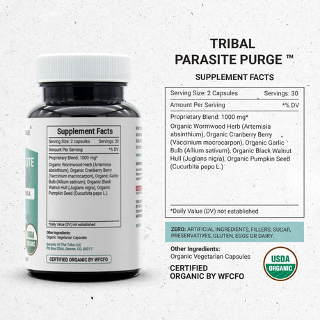 Secrets of the Tribe Tribal Parasite Purge Capsules - Intestinal Purge Formula