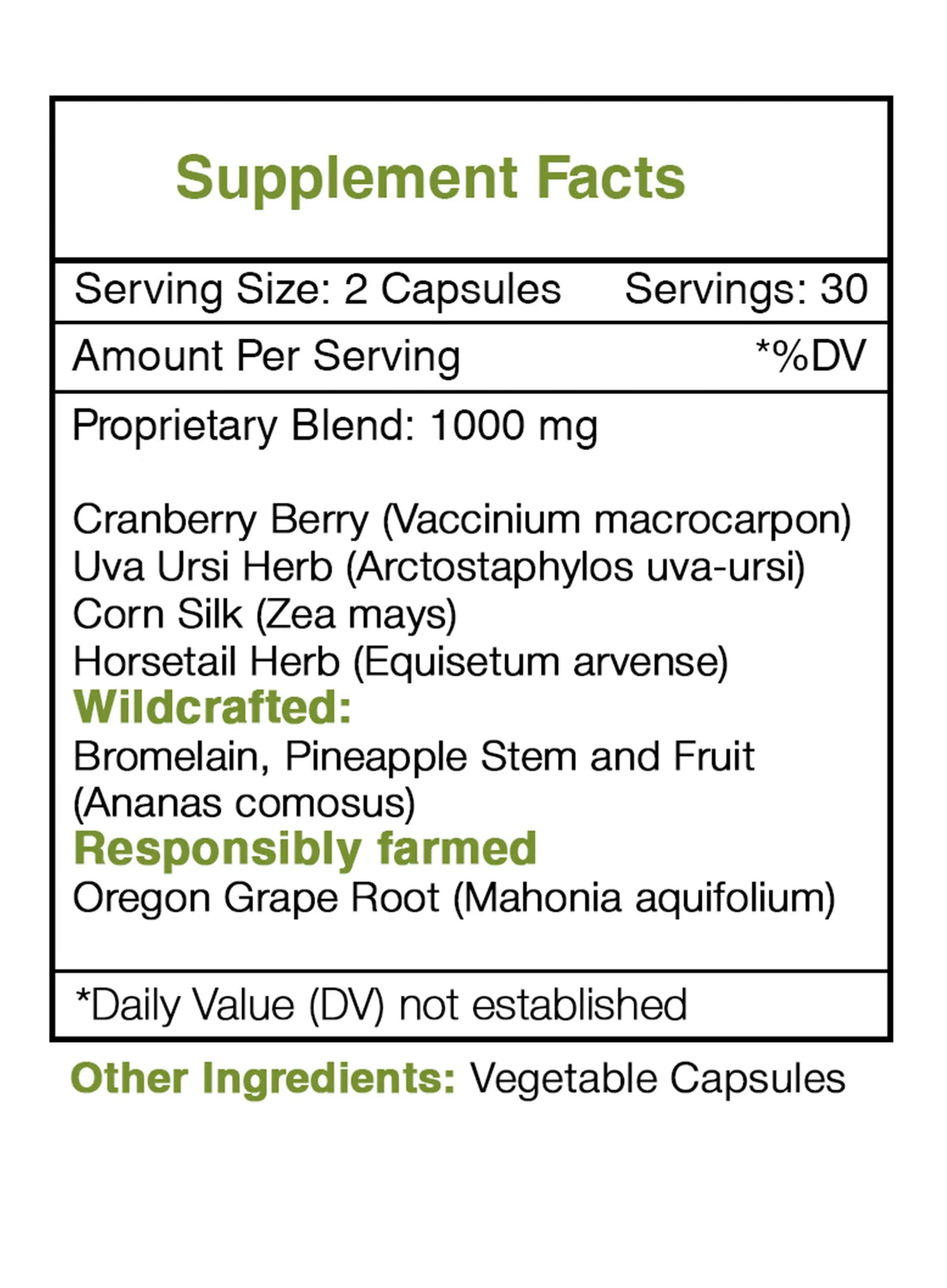 UTI Secret Capsules - Urinary Tract Formula