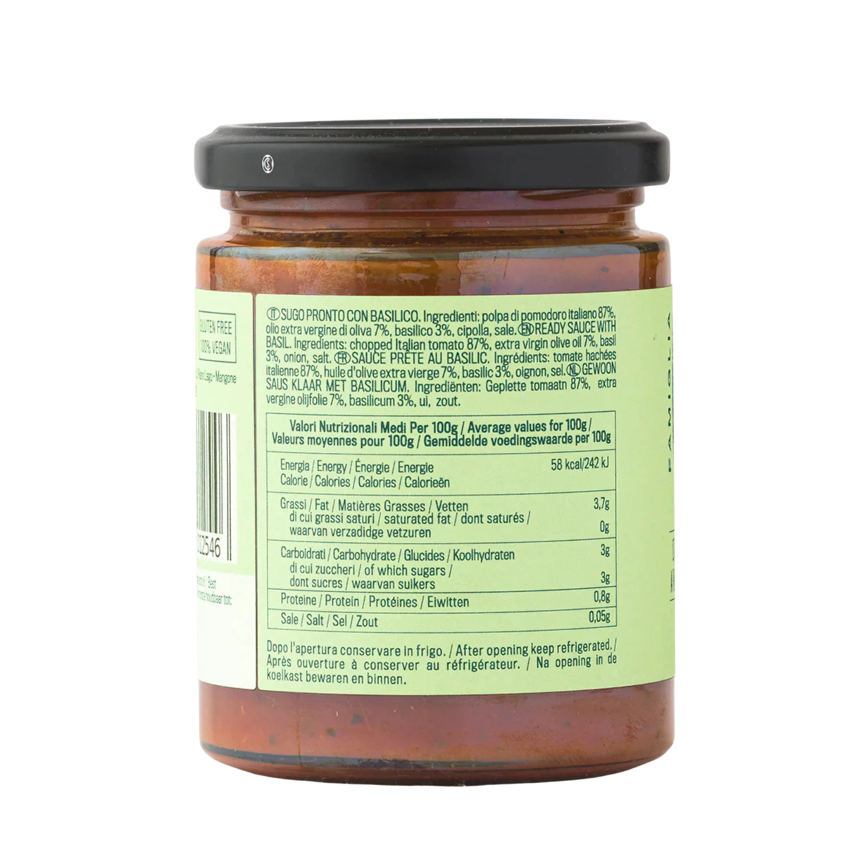 Famiglia Crispino Basil Tomato Sauce — Ready-Made Italian Sugo