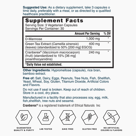 Nature's Lab Gold UrinaGuard - 90 Capsules