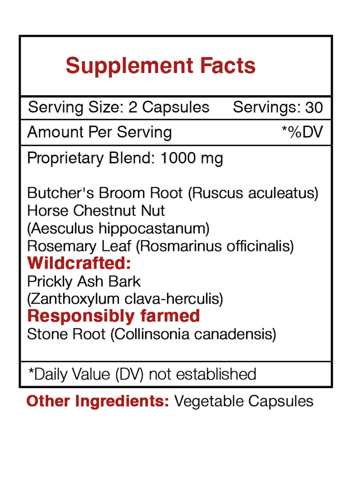 Vein Secret Capsules - Vein Toning Formula