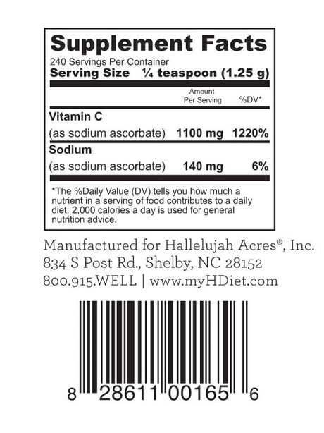 Vitamin C Powder (Sodium Ascorbate)