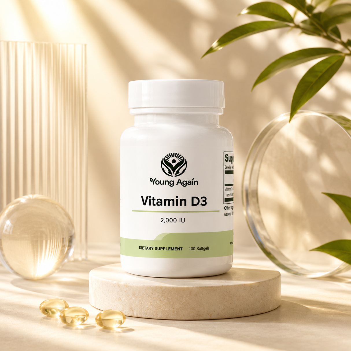 Vitamin D3 (2,000 IU) - A Natural Dietary Supplement
