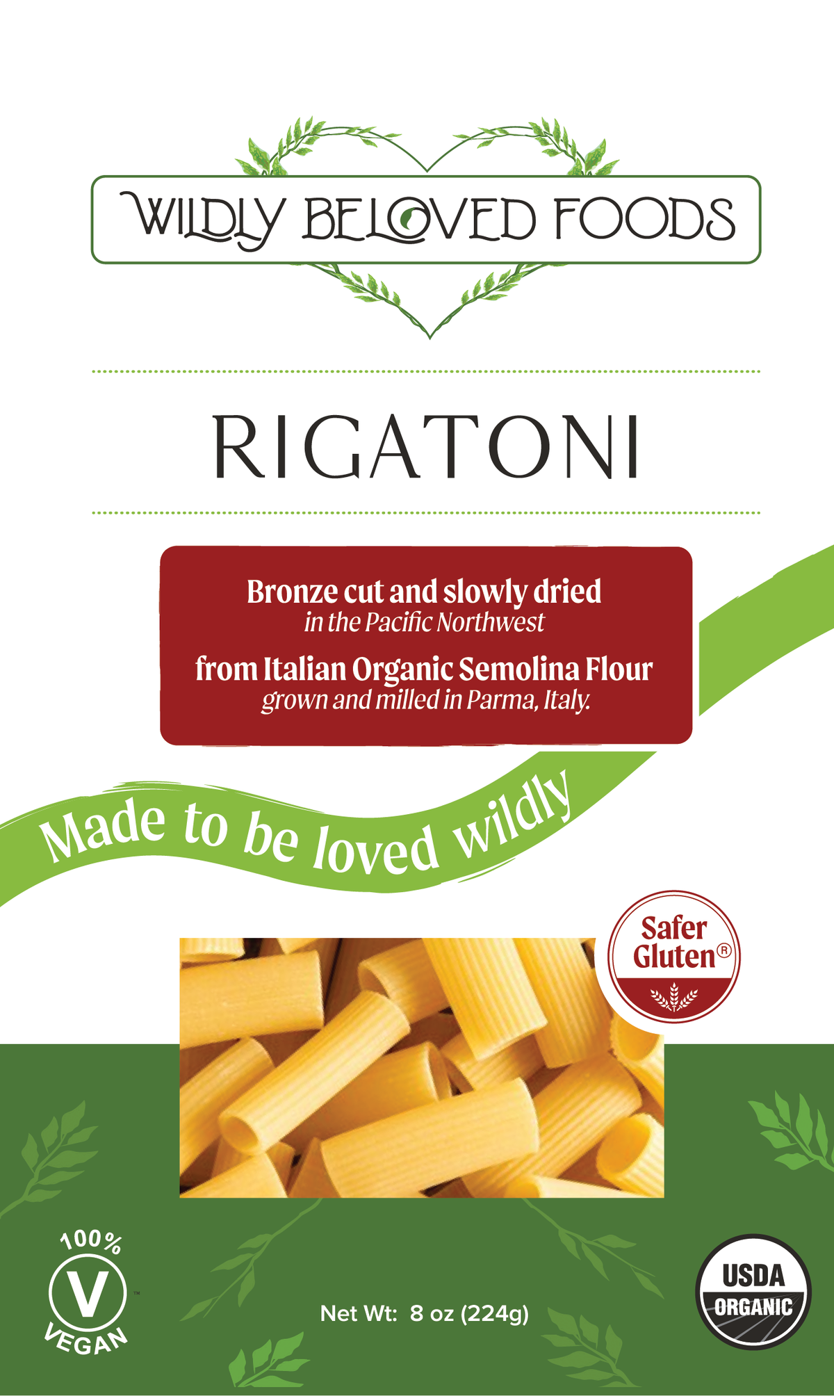 Rigatoni - Vegan - Dried