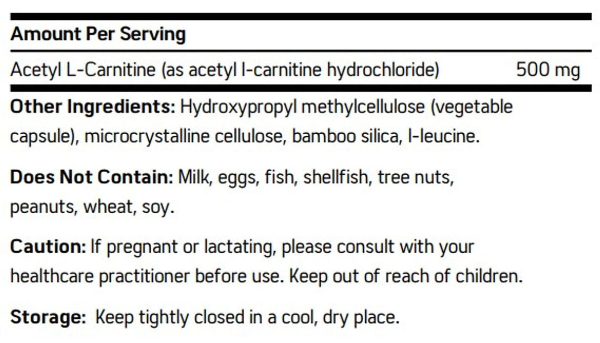 Acetyl L-Carnitine 90 Veggie Caps