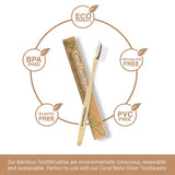 Coral Mouth Spray, Bamboo Mint Floss, and Bamboo Toothbrushes Bundle