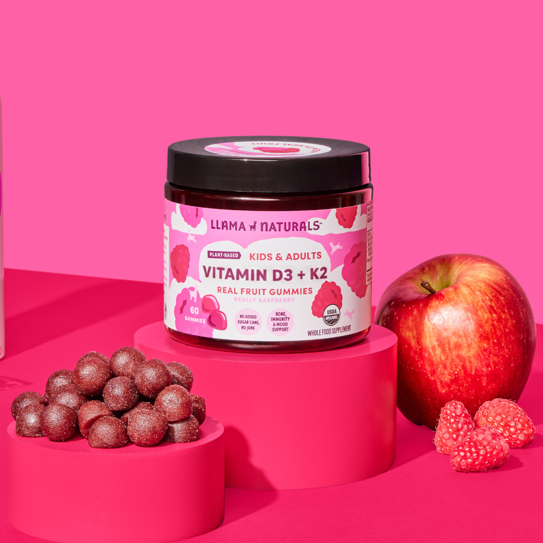 Vitamin D3 + K2 Gummies, Raspberry (120 ct)