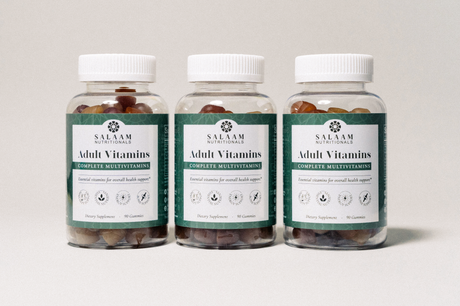 Halal Adult Multivitamin Gummies - Complete Nutrition with Essential Vitamins - 90 Count