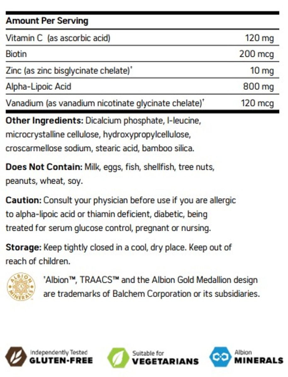 Alpha CU (Alpha-Lipoic Acid Formula) 120 Tablets