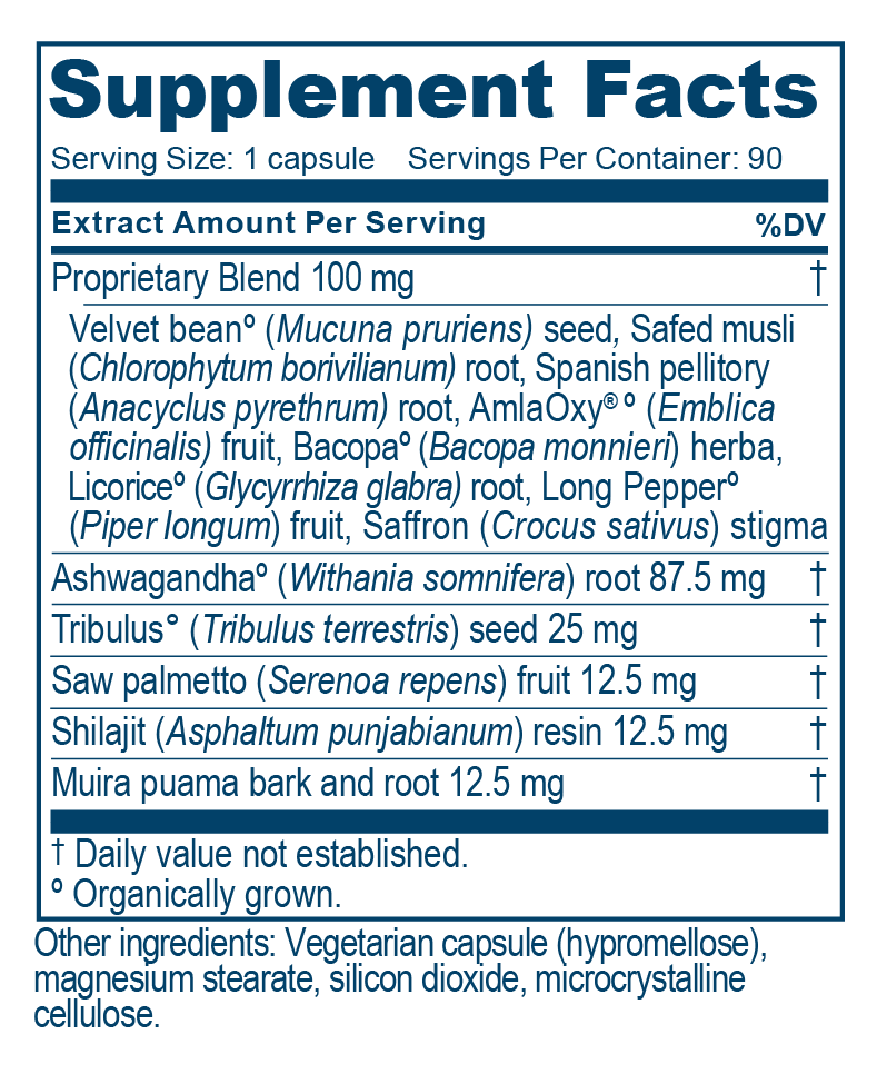 Ayu-Test Men's Hormone Health (formerly Purush) 90Veggie Caps