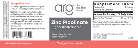 Zinc Picolinate 60Veggie Caps