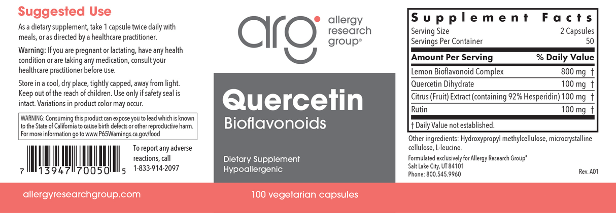 Quercetin Bioflavonoids 100Veggie Caps