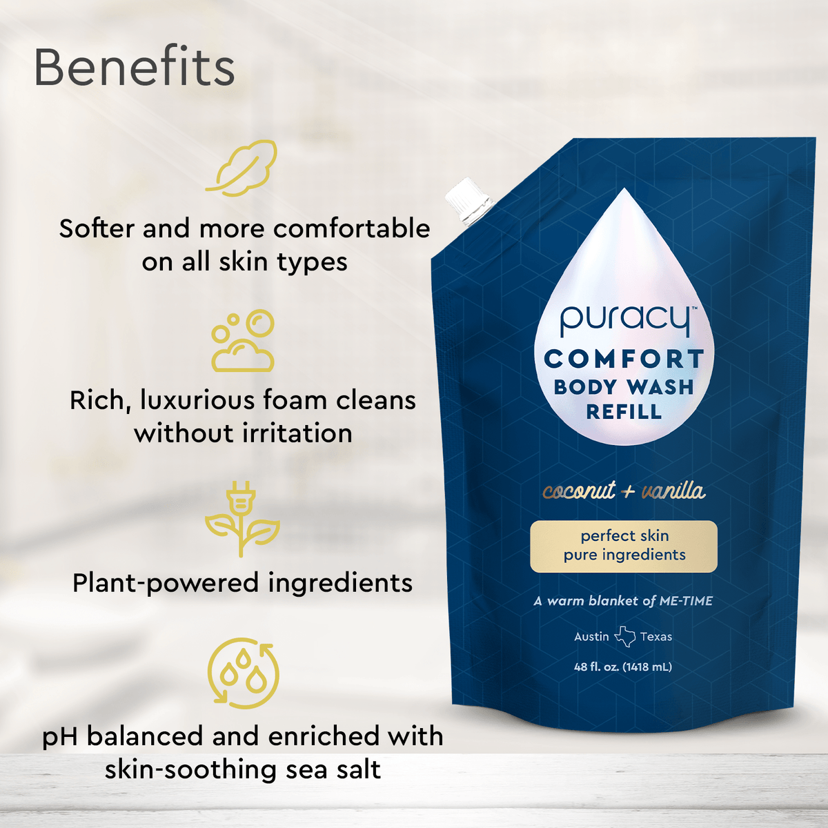 Puracy Body Wash (Acidified, PH Balanced)