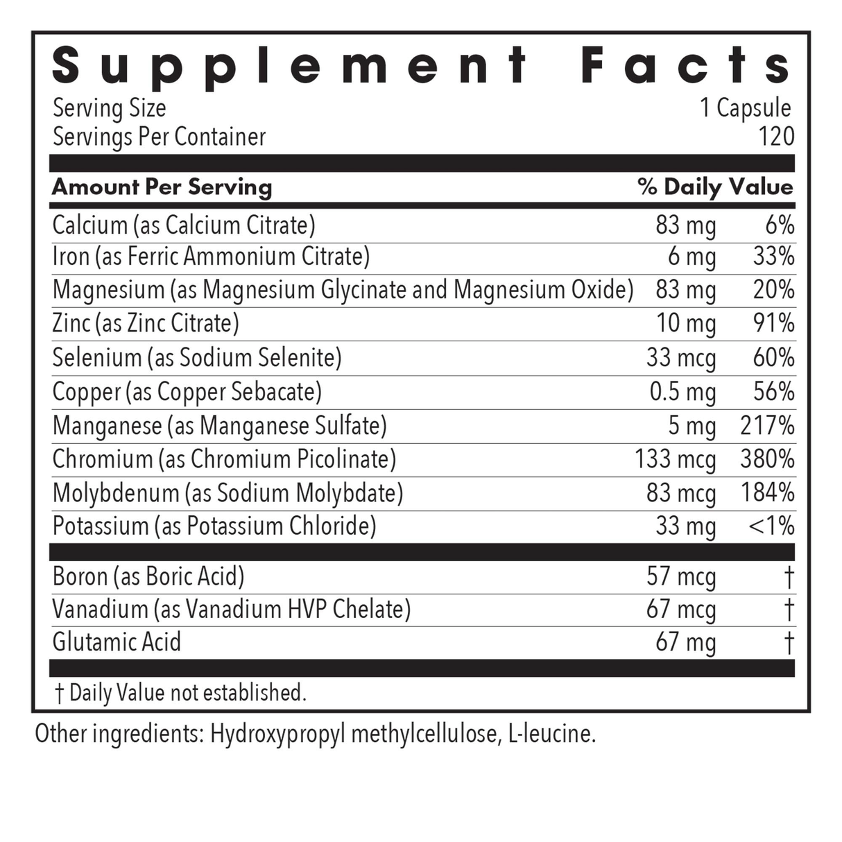 MultiMin 120Veggie Caps