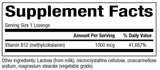 B12 Methylcobalamin 1000 MCG 60Lozenges