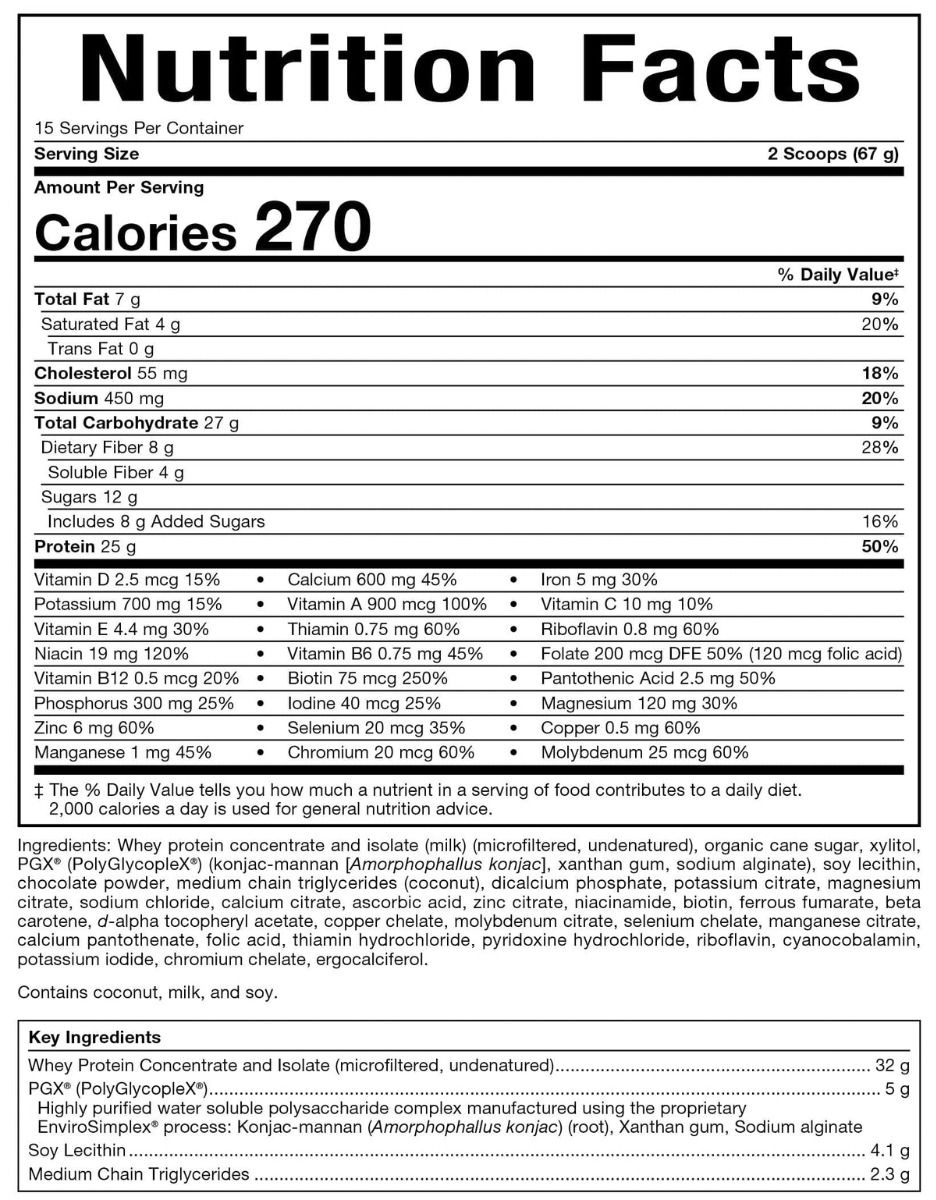 PGX WeightLoss Meal Replacement 35 oz 1 kgDouble Chocolate