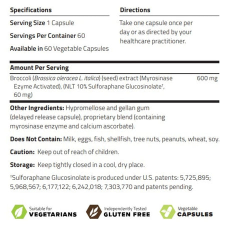 BrocColinate Activated 60Veggie Caps