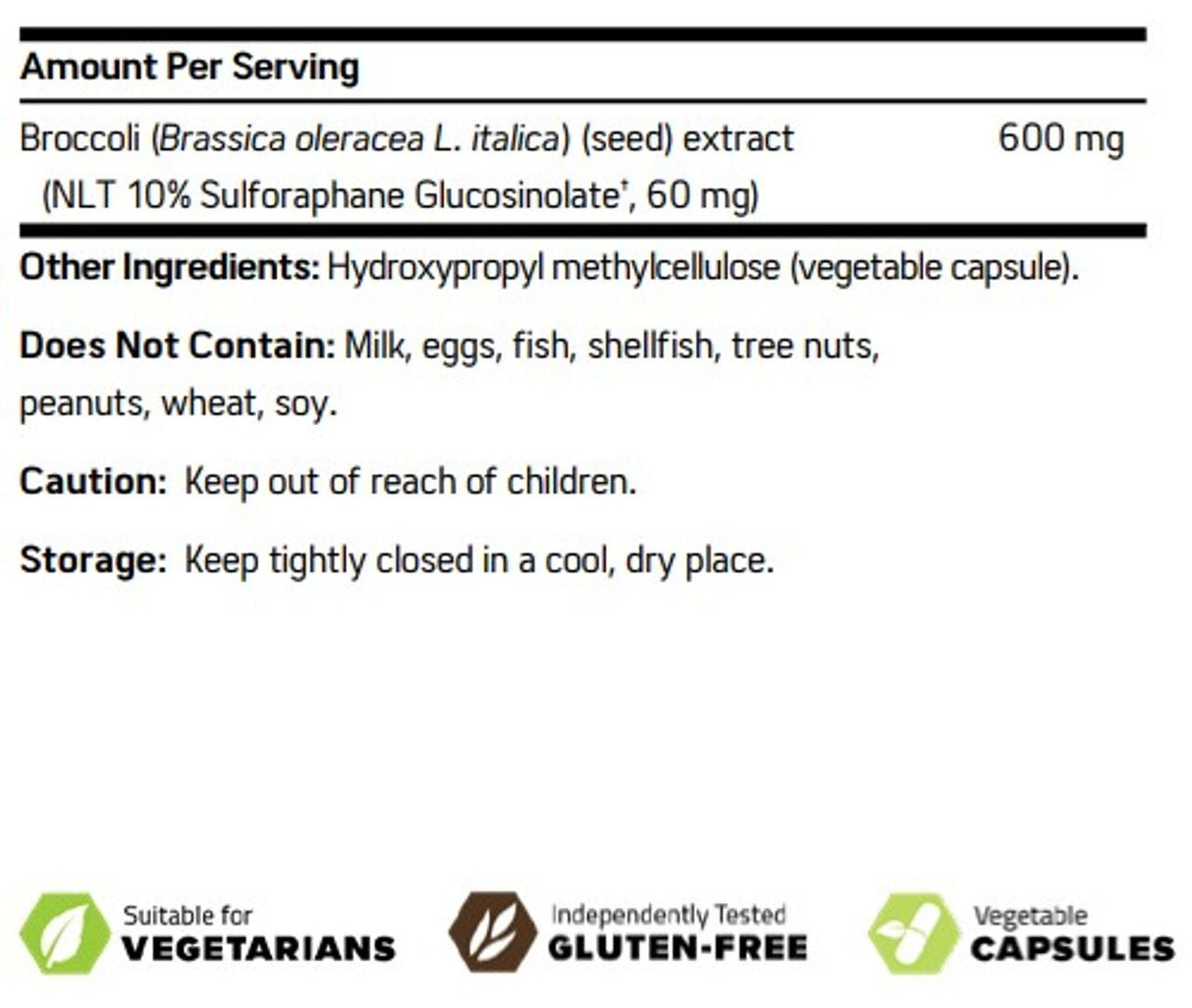 BrocColinate Extra Strength 60 MG Veggie Caps