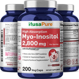 NusaPure Myo-Inositol - Suitable for Vegetarian/Vegan, Non - GMO - 2800mg, 200 Capsules
